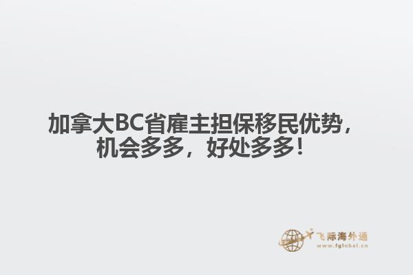 加拿大BC省雇主担保移民优势,机会多多,好处多多!