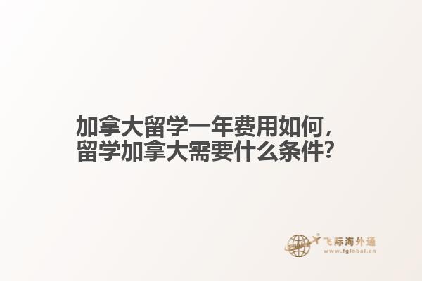 加拿大留学一年费用如何