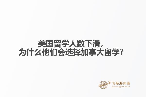 美国留学人数下滑，为什么他们会选择加拿大留学？