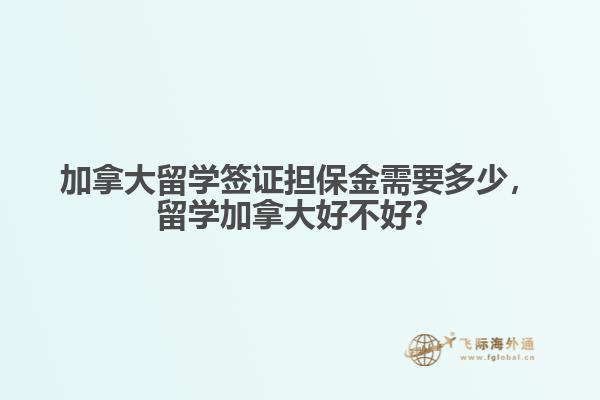 加拿大留学签证担保金需要多少,留学加拿大好不好?