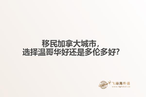 移民加拿大城市