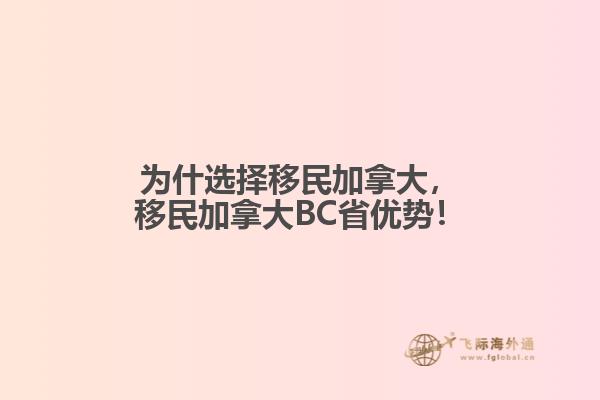 为什选择移民加拿大