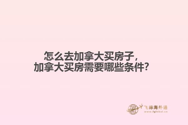怎么去加拿大买房子