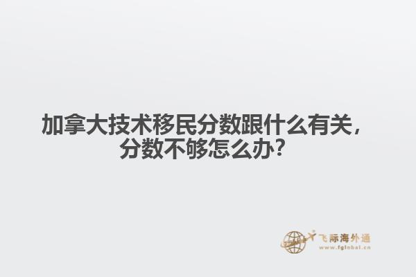加拿大技术移民分数跟什么有关，分数不够怎么办？