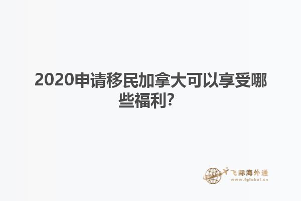 2020申请移民加拿大可以享受哪些福利？