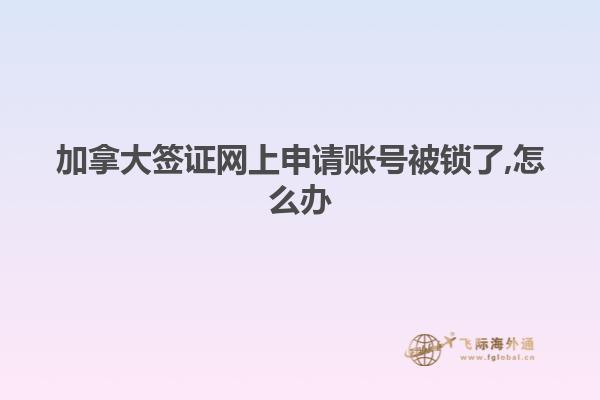 加拿大签证网上申请账号被锁了,怎么办