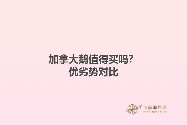 加拿大鹅值得买吗？优劣势对比