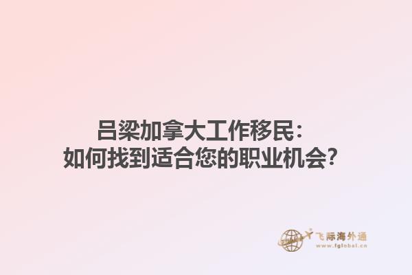 吕梁加拿大工作移民：如何找到适合您的职业机会？