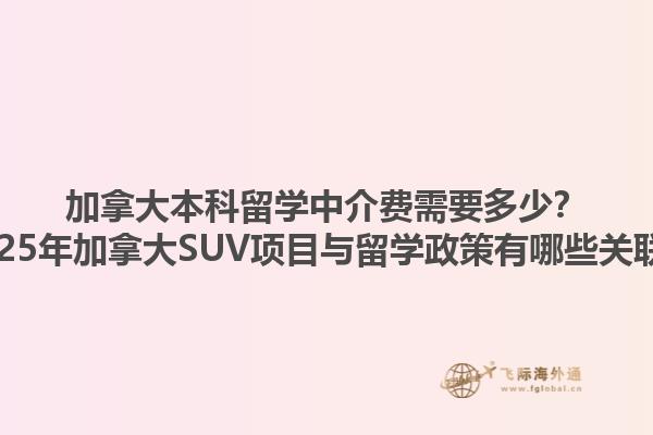 加拿大本科留学中介费需要多少？2025年加拿大SUV项目与留学政策有哪些关联？1.jpg