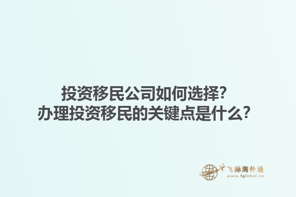 投资移民公司如何选择？办理投资移民的关键点是什么？1.jpg