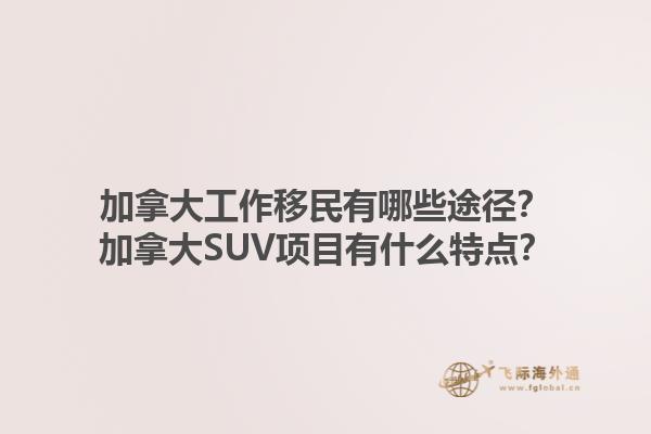 加拿大工作移民有哪些途径？加拿大SUV项目有什么特点？1.jpg