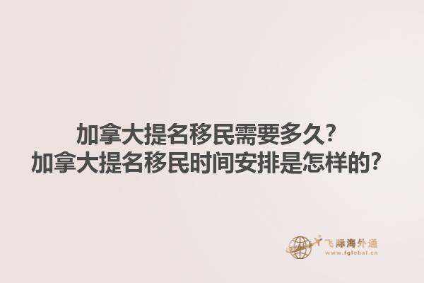 加拿大提名移民需要多久？加拿大提名移民时间安排是怎样的？1.jpg