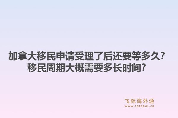 加拿大移民申请受理了后还要等多久？移民周期大概需要多长时间？1.jpg