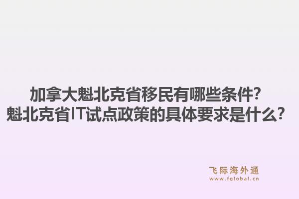加拿大魁北克省移民有哪些条件？魁北克省IT试点政策的具体要求是什么？1.jpg