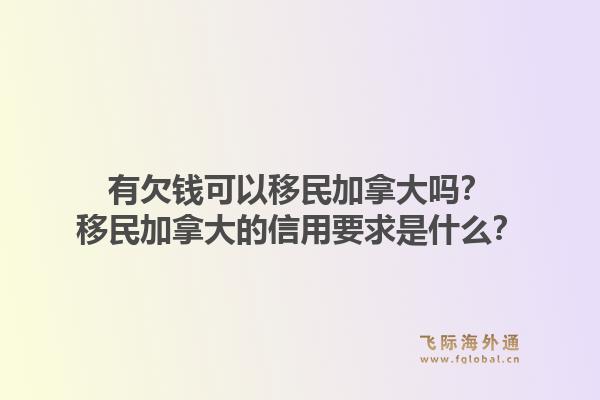 有欠钱可以移民加拿大吗？移民加拿大的信用要求是什么？1.jpg