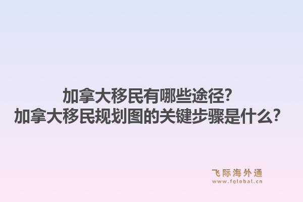 加拿大移民有哪些途径？加拿大移民规划图的关键步骤是什么？1.jpg