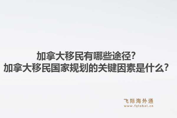 加拿大移民有哪些途径？加拿大移民国家规划的关键因素是什么？1.jpg
