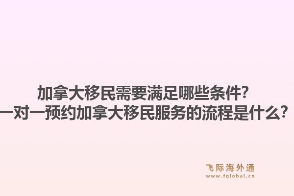 加拿大移民需要满足哪些条件?一对一预约加拿大移民服务的流程是什么?1.jpg