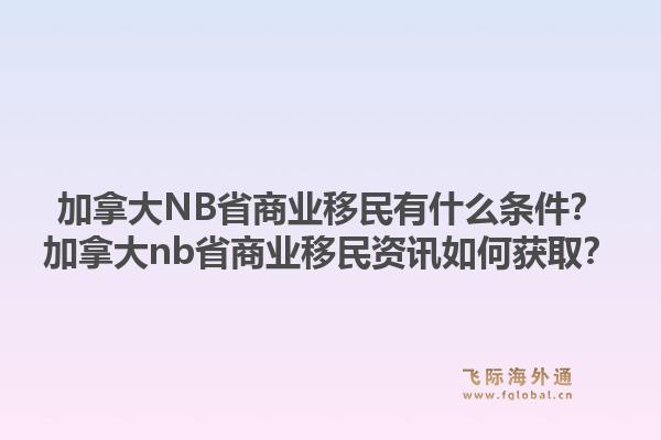加拿大NB省商业移民有什么条件?加拿大nb省商业移民资讯如何获取?1.jpg