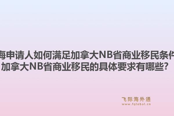 上海申请人如何满足加拿大NB省商业移民条件？加拿大NB省商业移民的具体要求有哪些？1.jpg