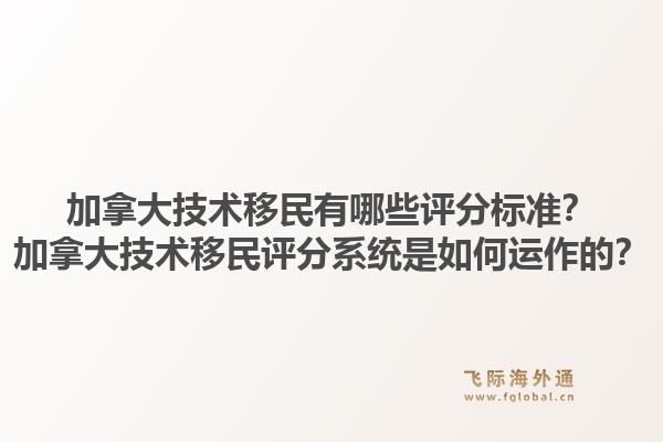 加拿大技术移民有哪些评分标准？加拿大技术移民评分系统是如何运作的？1.jpg