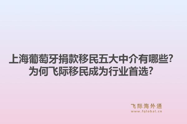 上海葡萄牙捐款移民五大中介有哪些？为何飞际移民成为行业首选？1.jpg
