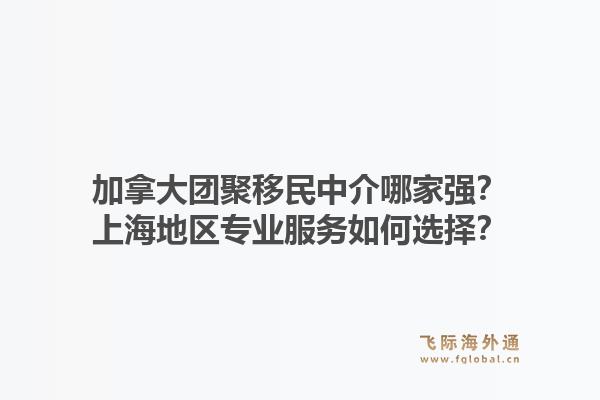 加拿大团聚移民中介哪家强？上海地区专业服务如何选择？