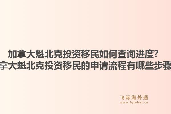 加拿大魁北克投资移民如何查询进度？加拿大魁北克投资移民的申请流程有哪些步骤？1.jpg