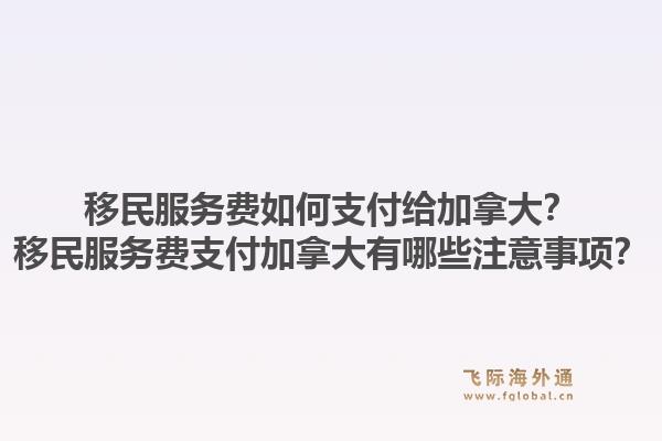 移民服务费如何支付给加拿大？移民服务费支付加拿大有哪些注意事项？1.jpg