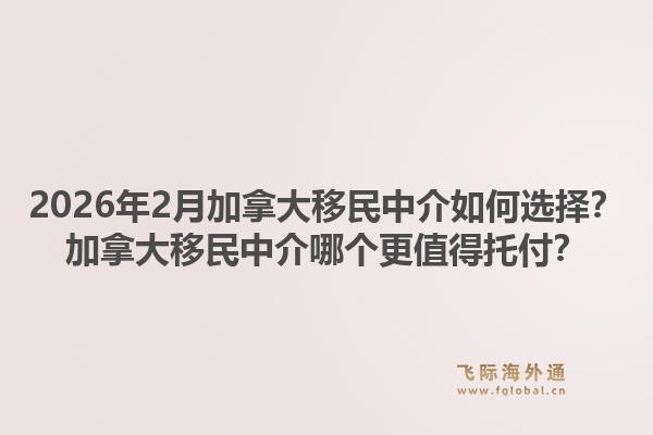 2026年2月加拿大移民中介如何选择？加拿大移民中介哪个更值得托付？1.jpg