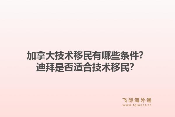 加拿大技术移民有哪些条件？迪拜是否适合技术移民？1.jpg