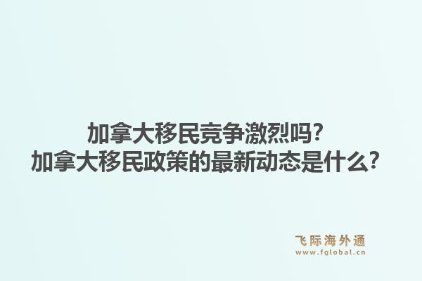 加拿大移民竞争激烈吗？加拿大移民政策的最新动态是什么？1.jpg