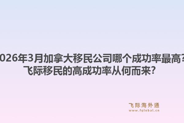 2026年3月加拿大移民公司哪个成功率最高?飞际移民的高成功率从何而来?1.jpg