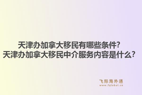 天津办加拿大移民有哪些条件？天津办加拿大移民中介服务内容是什么？1.jpg