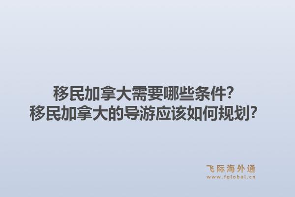 移民加拿大需要哪些条件?移民加拿大的导游应该如何规划?1.jpg