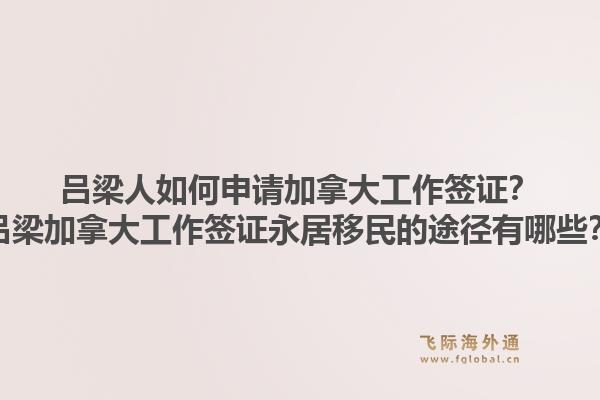 吕梁人如何申请加拿大工作签证？吕梁加拿大工作签证永居移民的途径有哪些？