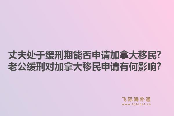 丈夫处于缓刑期能否申请加拿大移民？老公缓刑对加拿大移民申请有何影响？